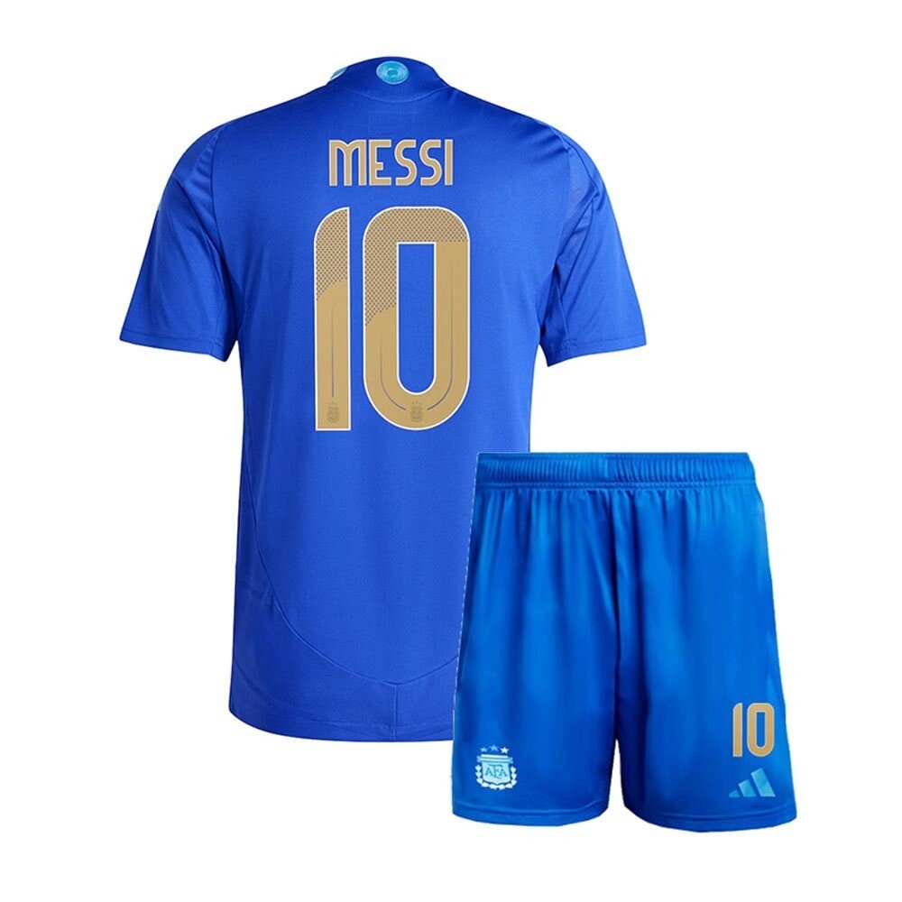 Argentina Away kit kids 2024 with Messi 10 - uaessss