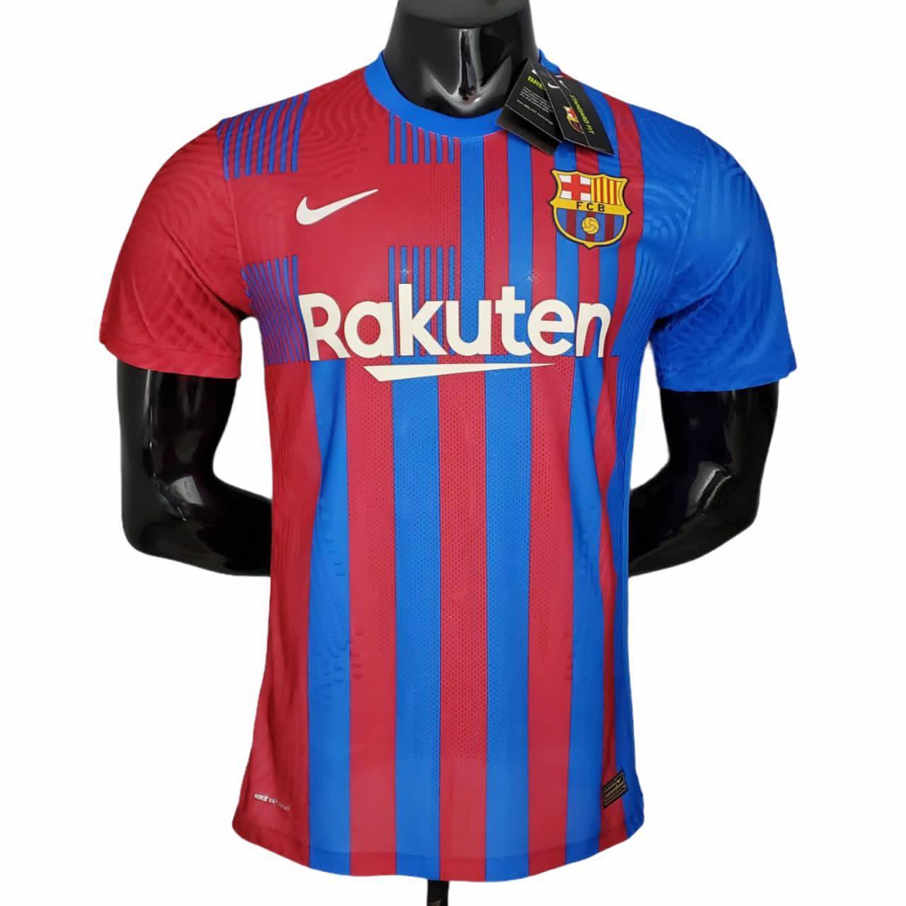 Barcelona home Player Version Jersey 2021 - 22 - uaessss
