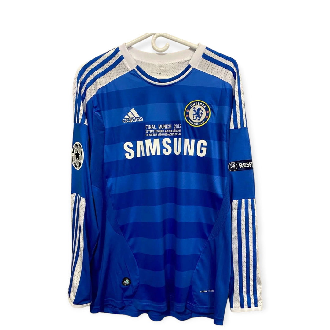 ch Home UCL Final jersey 2012 WHIE DROGBA 11 LONG SLEEVE - uaessss
