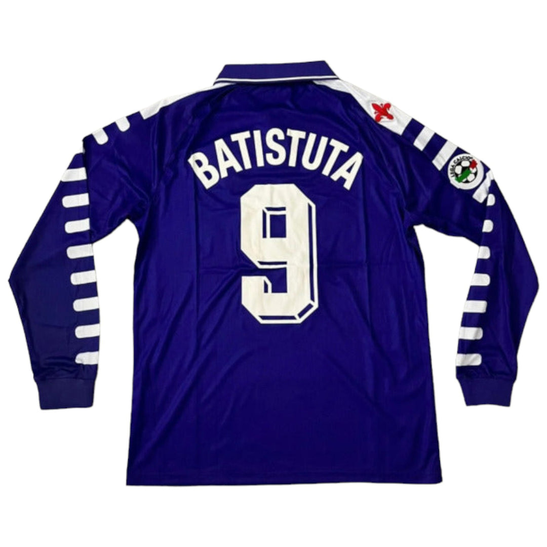 Florence HOME CLASSIC LONG SLEEVE 98/99 WITH BATISTUTA 9 - uaessss