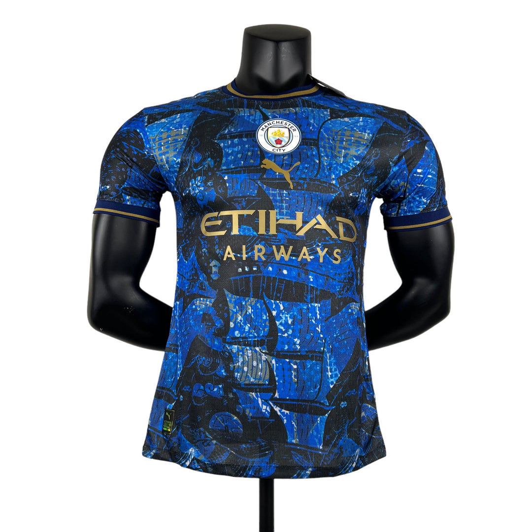 man city Special Edition Player version BLUE JERSEY 2023/24 - uaessss